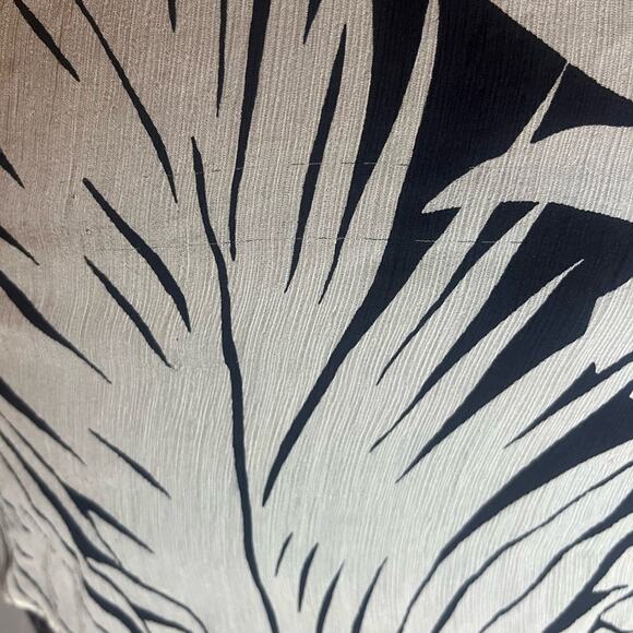 Y2K Chloe Sheer Animal Print Silk Ruffled Whimsigoth Button Top Women 6 Romantic - Picture 10 of 10